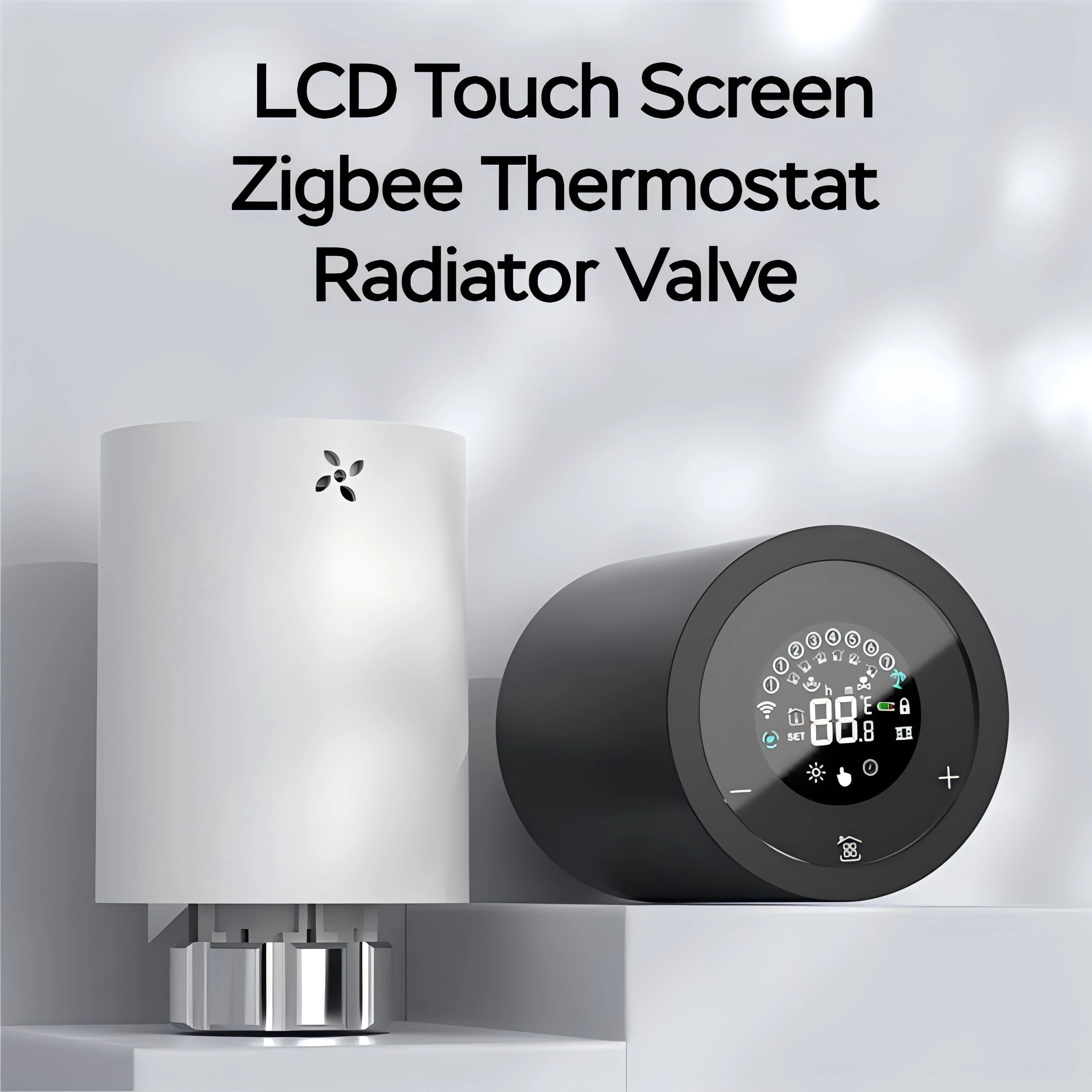 eWelink Zigbee WiFi Smart TRV Thermostatic for Heating System Intelligent LCD Digital Display App Remote Controlling