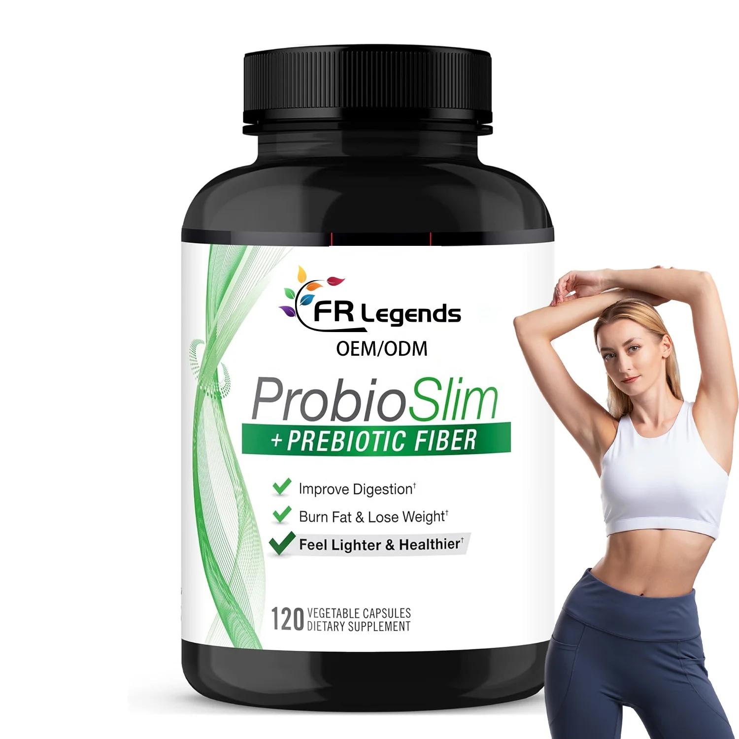 OEM Effective Herbal Slimming Capsules Fat Burning Probiotic Supplements Improve Digestion Probioslim Prebiotic Fiber Capsules