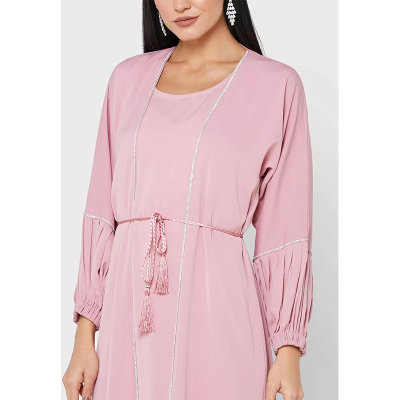 Hijab Ropa Islamica Fashion Trendy Elegant Kimono Embroider Long Sleeve Turkish Robe Dress Clothing Abaya Baju Muslim Jubah