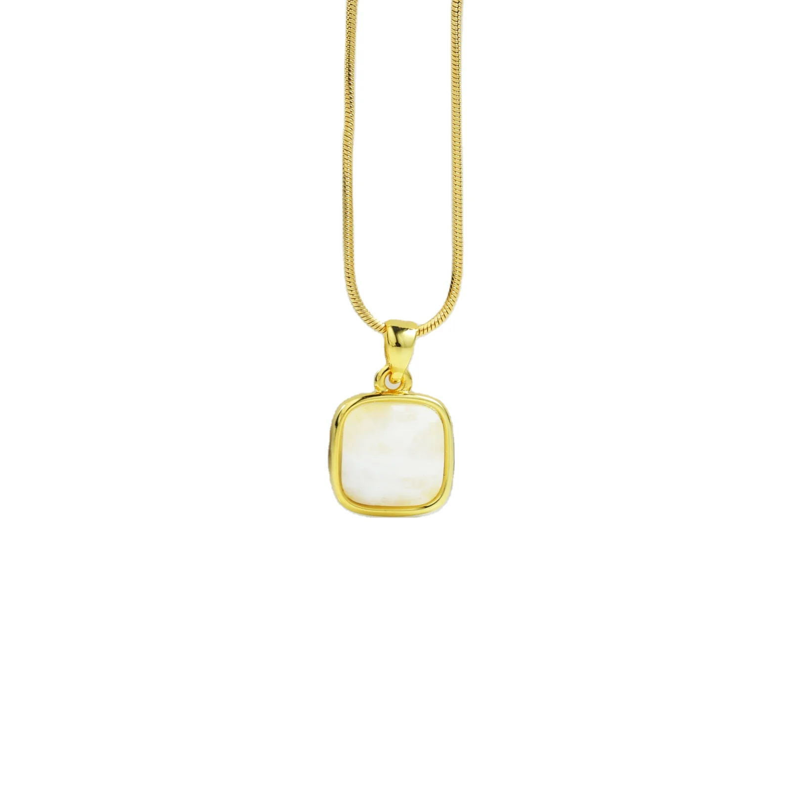 Manufacturer Custom Jewelry China unique Jewellery Cute Chain Women beautiful Gem Stone Pendant Necklace,trending jewelry 2021