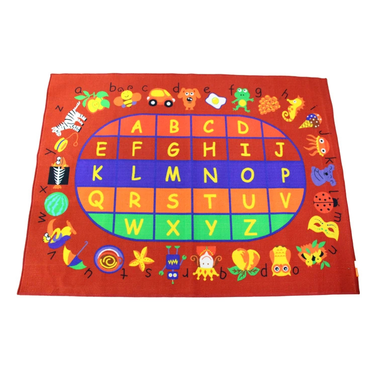 Child Activity Carpet Learn ABC Numbers Animals Educational Area Rugs Kids Sitting Mat Indoor Large Kids Carpet
