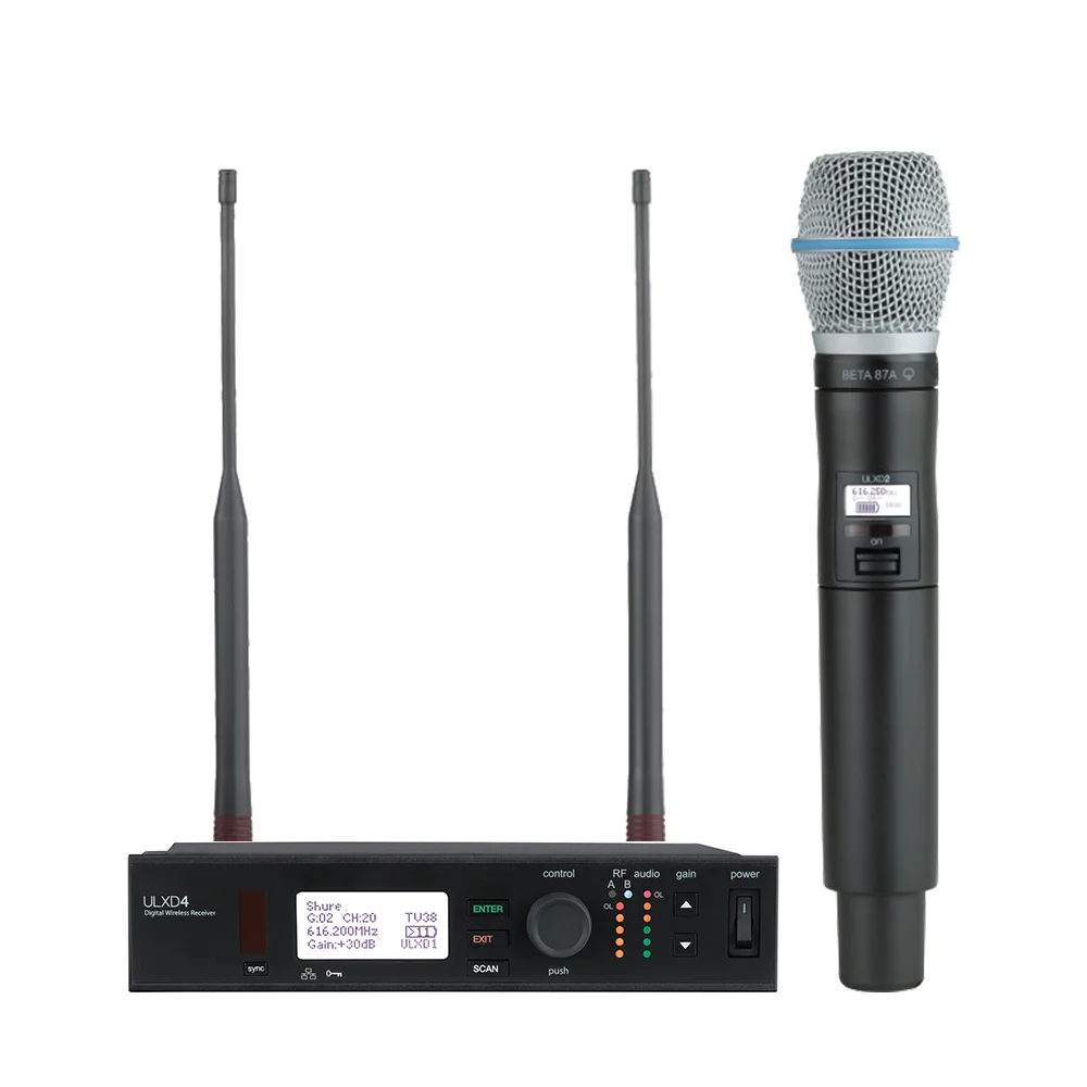 ULXD4 BETA58A BETA87A KSM9 uhf беспроводной караоке микрофон Профессиональные Металлические беспроводные
