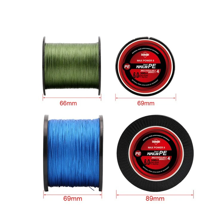SeaKnight 300M 500M 1000M 4 Braid Line Fishing Thread Japan Tali Pancing 8-80LB Multifilament PE Braided Fishing Line