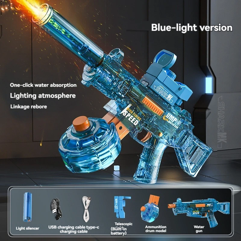 2024 Новый электрический водяной пистолет UMP45 детский игрушечный Автоматический для летнего водного боя
