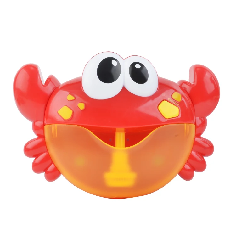 Electric Bubble Crab Machine With Music Baby Bath Bubble Toy Bubble Blower