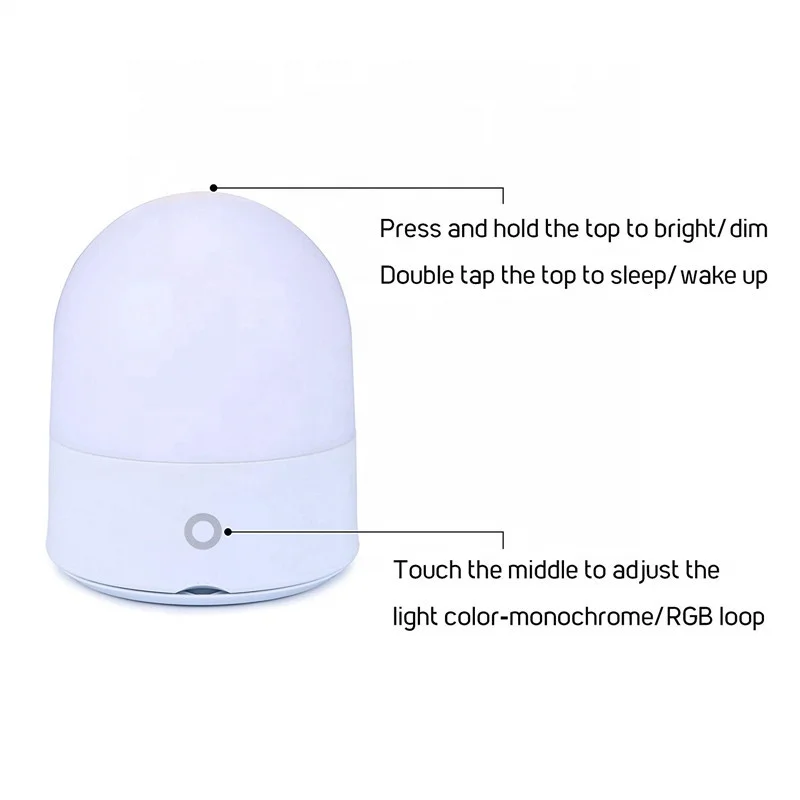 Colorful Baby Nursery Lamp Desk Lamp Luna Light Night Light LED 3D Printing Candle Lamp for Kid Bedroom Novelty Lights