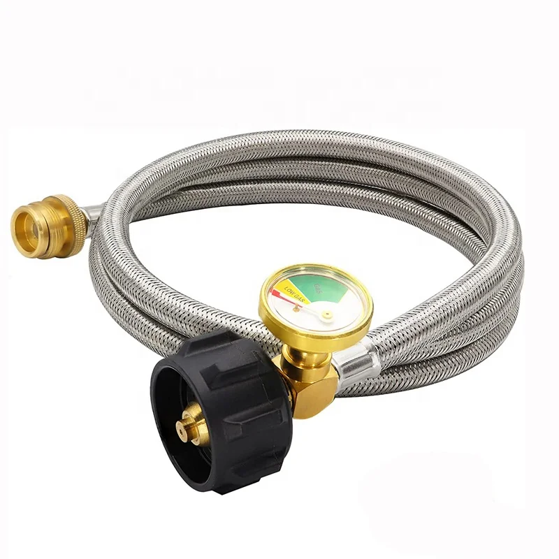 High Pressure Propane Regulator and Flexible Gas Hose for Gas Grill,Camping Stoves