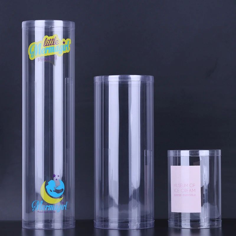 Factory Custom Eco-Friendly Durable Packaging Transparent Clear Acetate PP Plastic Round Cylinder Tube for Gift Packaging