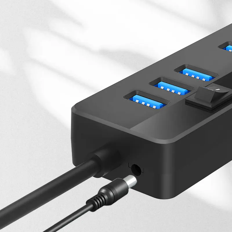 USB 3.0 Hub 10 Ports Powered Hub Splitter 9 High Speed Data Transfer 1 Charging Ports with Individual On Off Switches