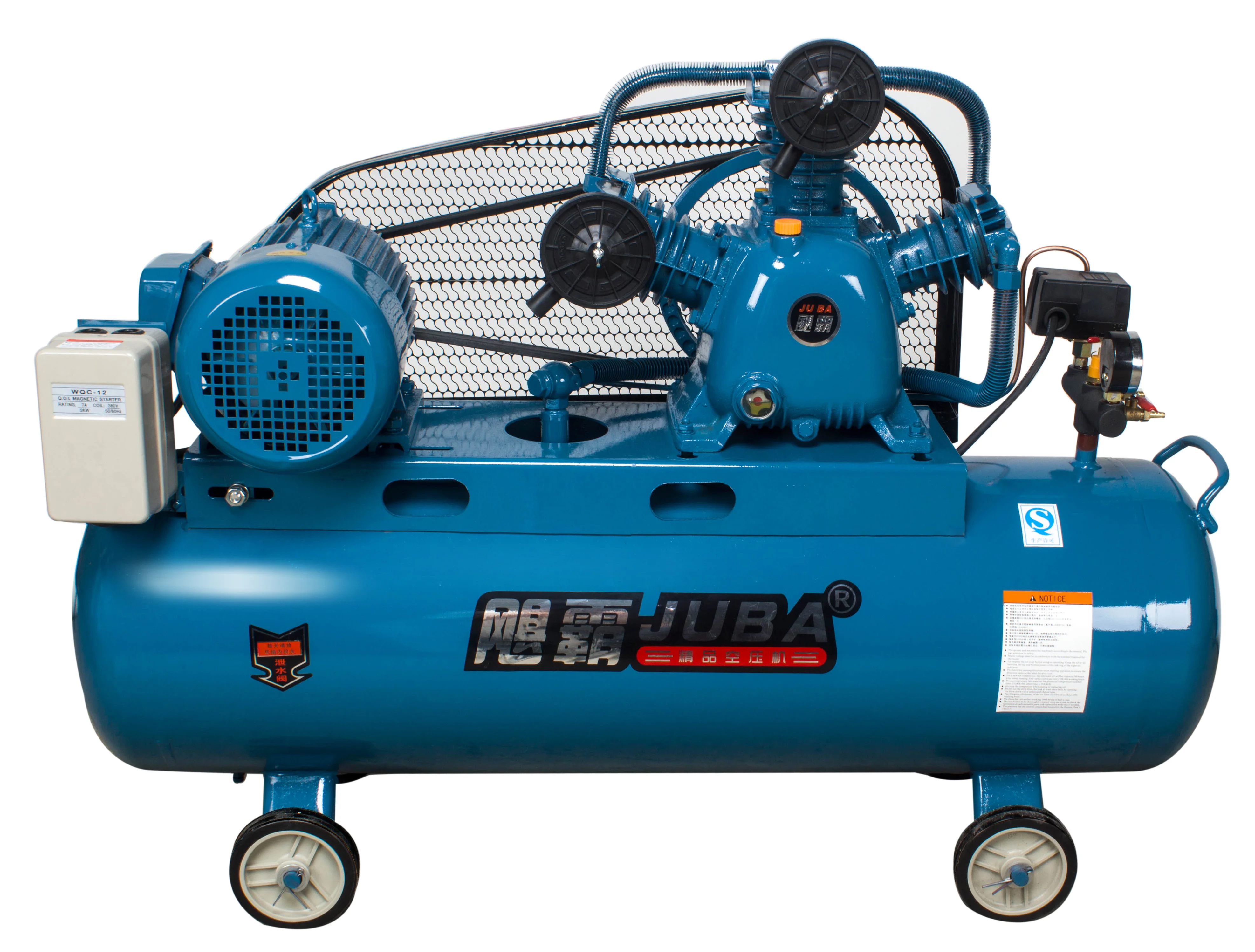 Ac power 85L 4HP belt driven high pressure industrial air compressor manufacture for sale