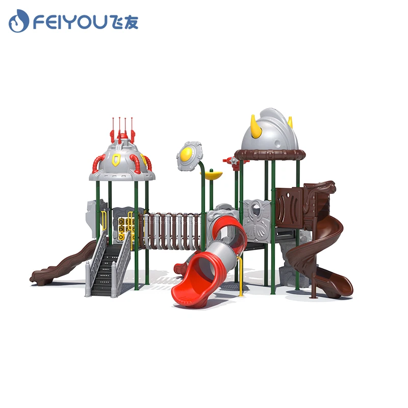 Children Outdoor Playground Park Factory Plastic Slide Climbing Frame Equipment For Kids Commercial Playground Equipment