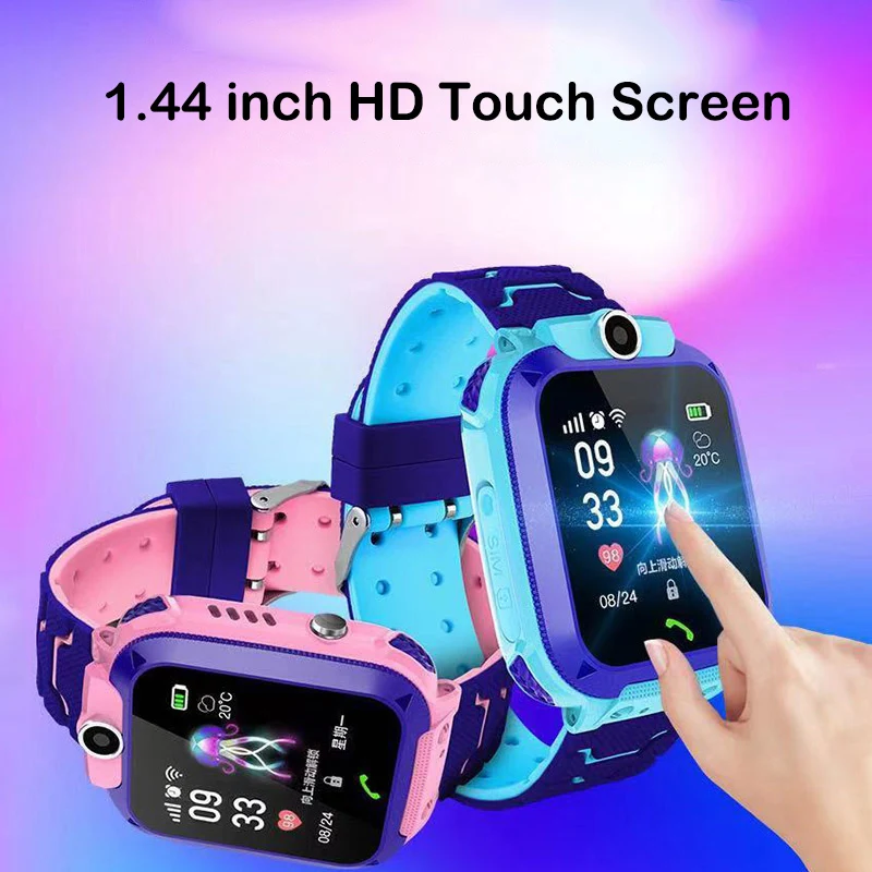 Children Waterproof 1.44 inch IP67 Touch Screen SOS LBS Tracker intelligence mobile phone Smart Watch For boys girls Kids
