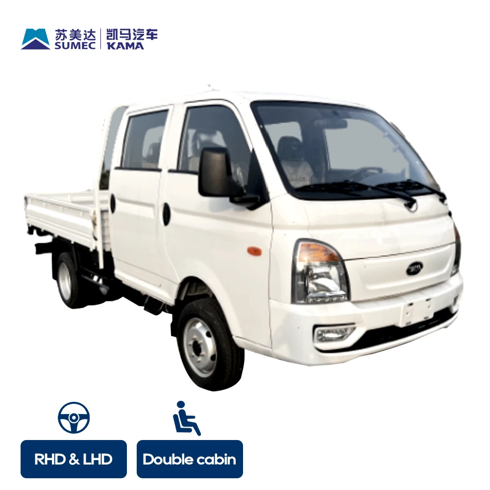 KAMA 1-3T 4x2 Mini Diesel Cargo Truck Double Cabin with Rear Camera Euro 6 KAMA Cargo Trucks