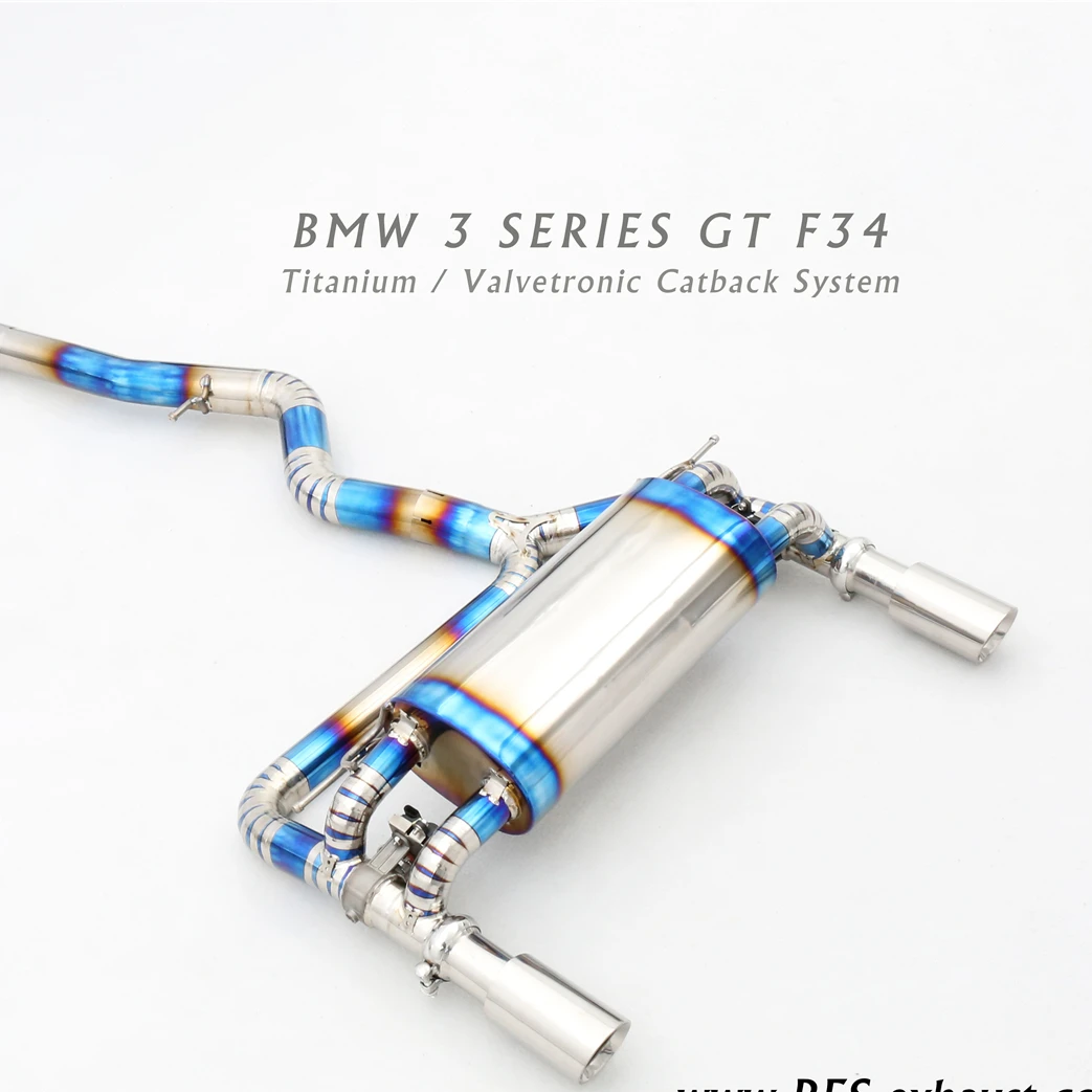 Ручная сварка от производителя, титановые выхлопные газовые газоны с клапанами для BMW 3 серии F34 GT 320/328/330 N20 B48 2,0 T