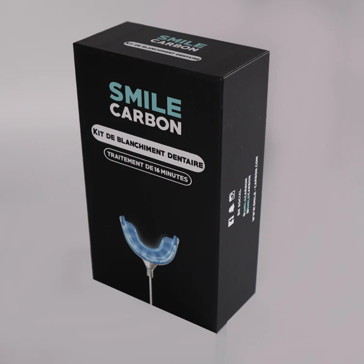 High End Black Cardboard Paper UV Embossing Cosmetic Pharmaceutical Packaging Box