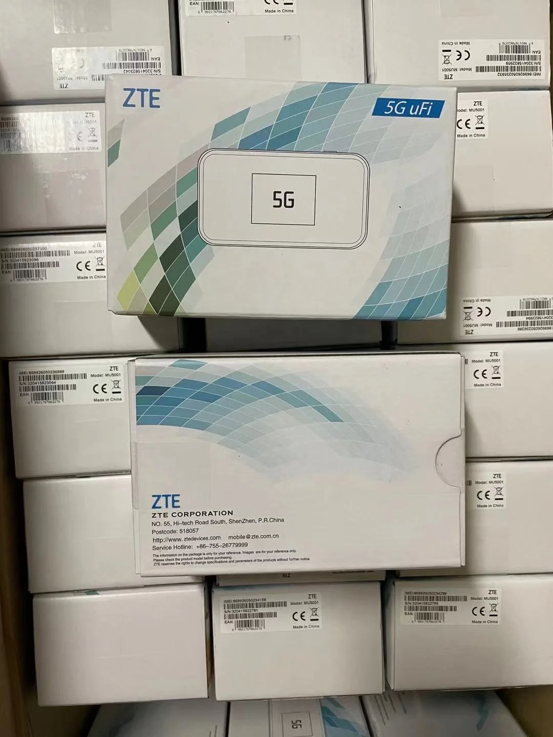 Unlocked ZTE MU5001U 5G Mobile WiFi Router MU5001 wireless ZTE 5G portable WiFi6 router with Battery