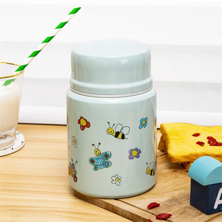 Vacuum Insulated 450ml Food Jar stainless steel wide mouth leak proof dinner box with soup Keeps Liquid Hot or Cold easy to hold