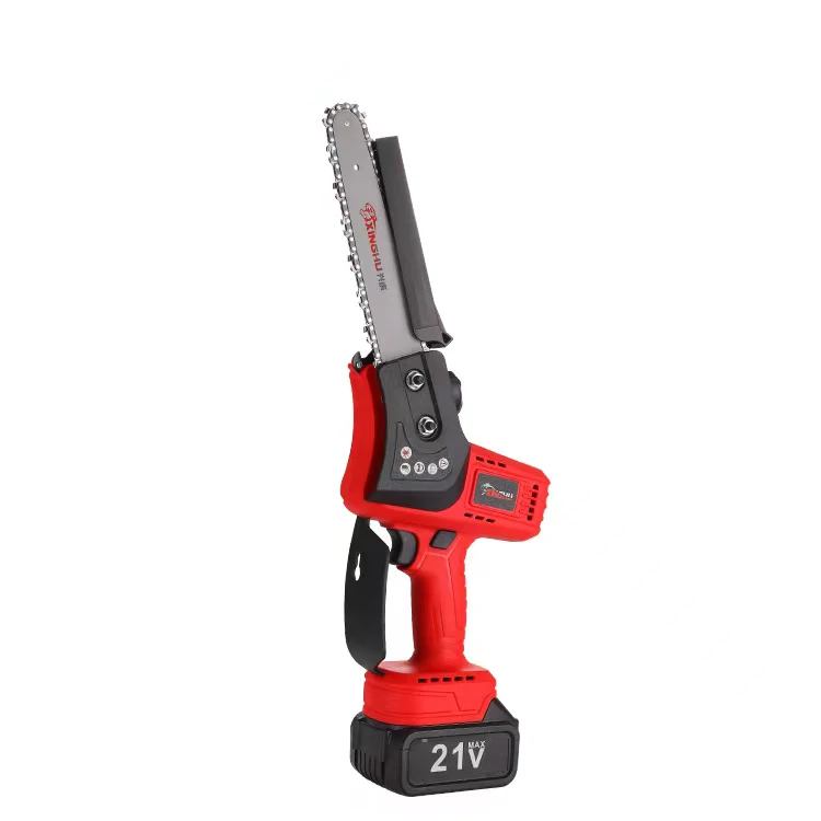 high quality 8inch  21V portable handheld chain saw battery mini lithium chainsaw for wood