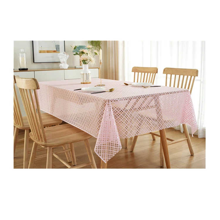 XHM Factory Wholesale HD Lace Table Cloth For Wedding Beautiful Velvet Fashion Tablecloth