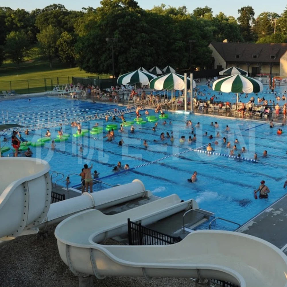 White Fiberglass Water Slide Wholesale Price for Swimming pool/Hotel