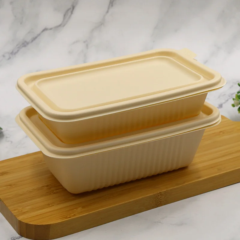 Corn Starch Biodegradable Bento Lunch Box Takeaway Disposable Compostable Food Packaging Container Snack Boxes With Lid
