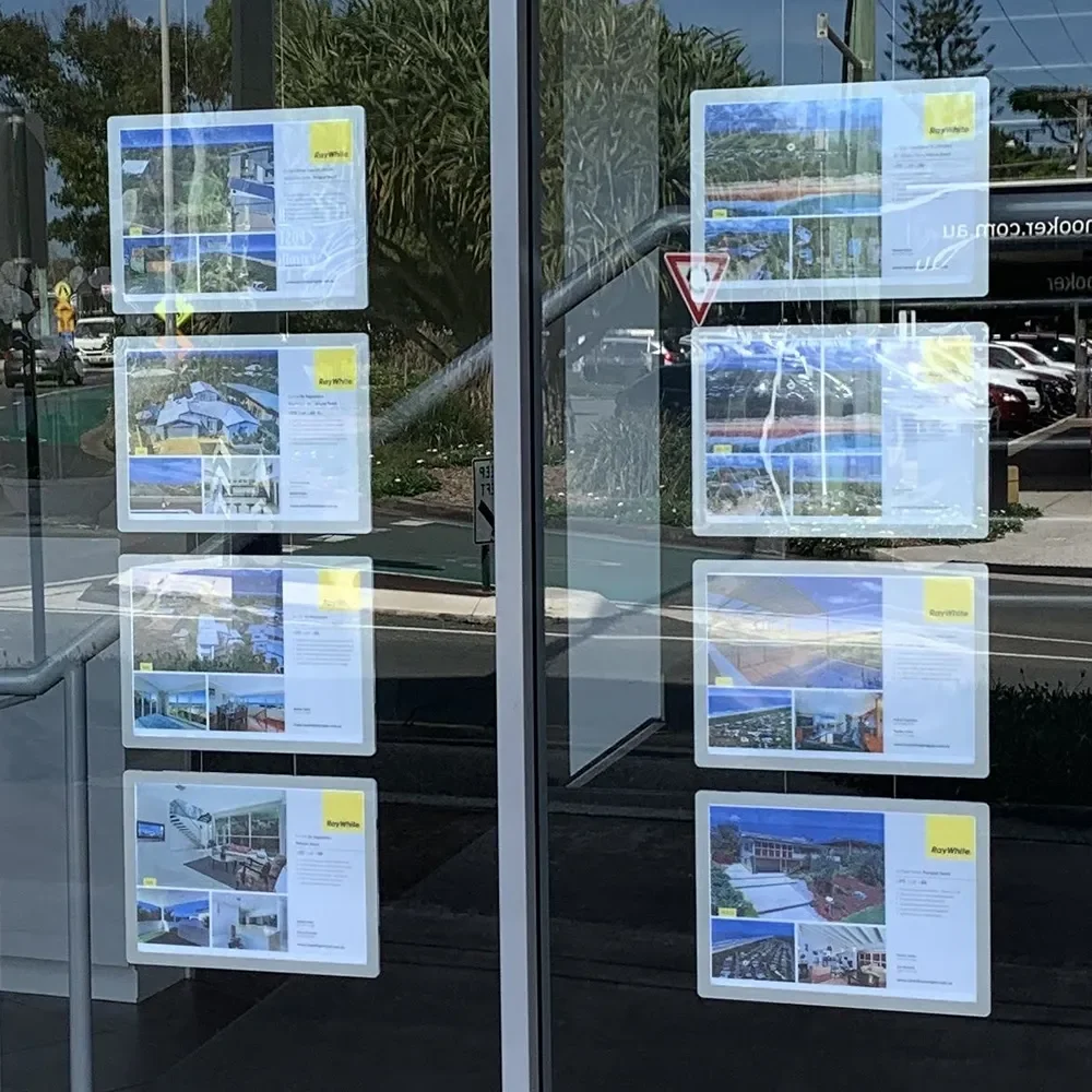 Подвесная светодиодная система отображения окон недвижимости двухсторонняя/односторонняя система светодиодный плакат световой короб