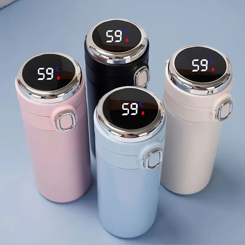 New Trending 304 Stainless Steel Smart Thermal, Insulation Bouncing Pea Cup Creative Leisure Cute Water Bottle For Girls