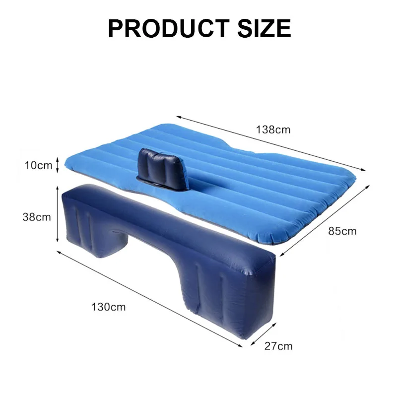 Inflatable Mattress Air Bed Sleep Rest Car SUV Travel Bed Universal Car Seat Bed Multi Functional for Outdoor Camping Beach