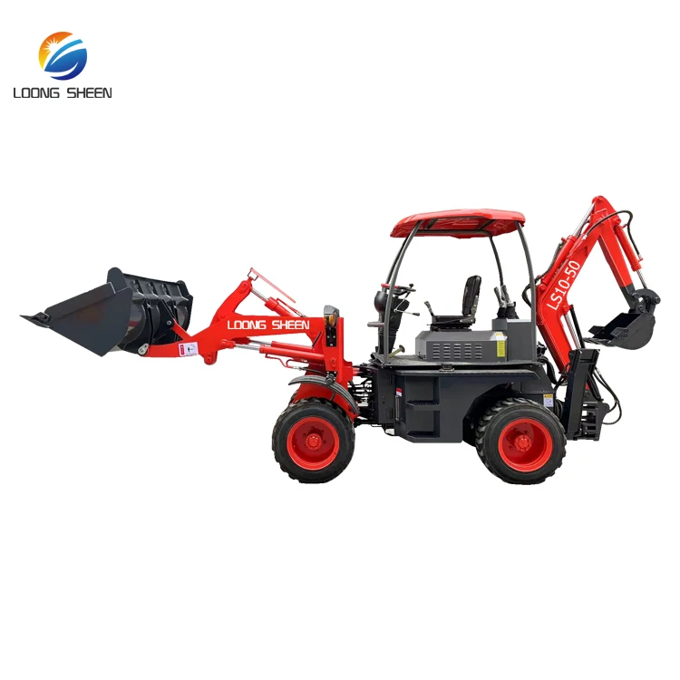 Mini Loader with Backhoe Loader Bucket 1cbm Back hoe Bucket 0.1cbm with 4 in 1 Bucket