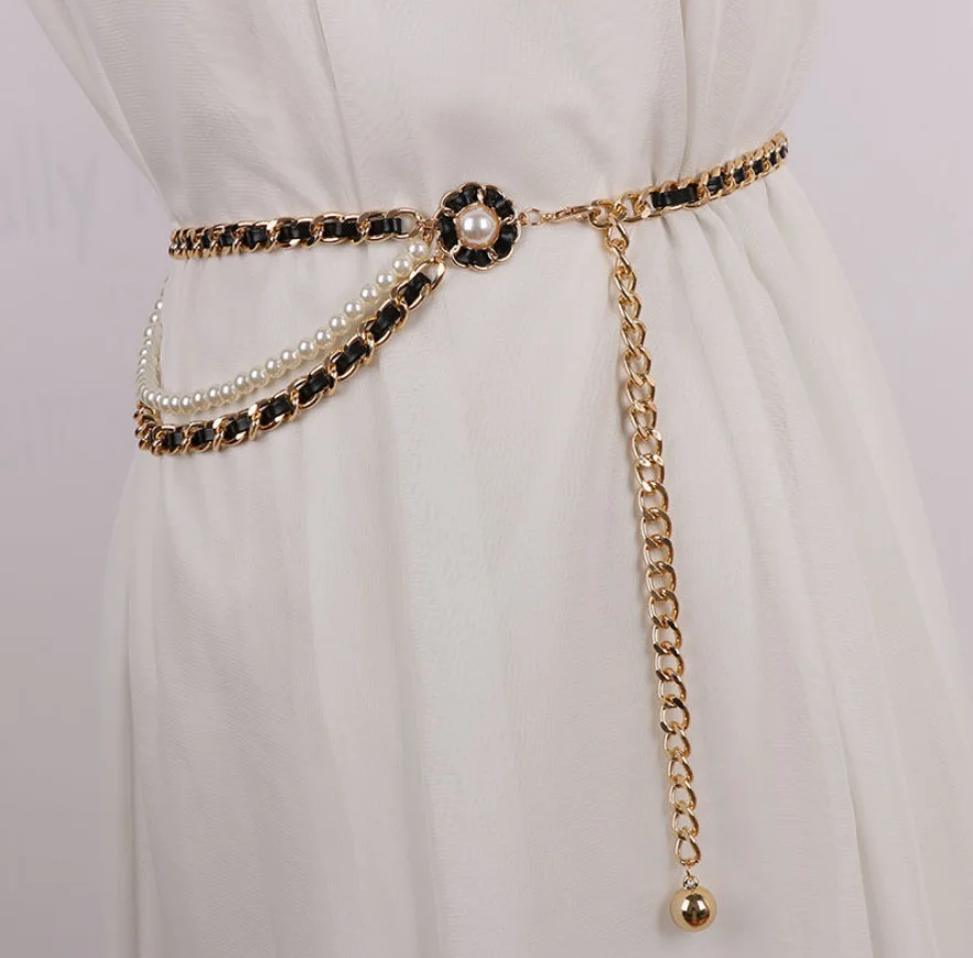 Multi-layer Pear Chain Waist Belt