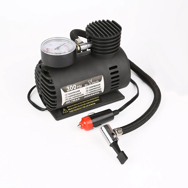 12V Portable Auto Mini Air Compressor Electric Pump ABS 300 PSI Tire Inflator Pump Electric Tire Air Inflator Car Tools