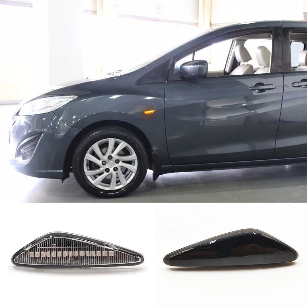 LED Side Repeater Marker Turn Signal Indicator Flasher For Mazda 6 Mazda6 GH Mazda5 CW Premacy RX-8 MX-5 Fiat 124 Spider