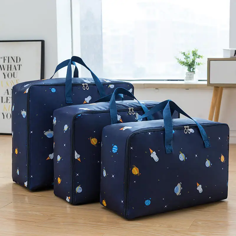 Large Capacity Luggage Moving Bag Wholesale Clothing Quilt Bag Storage Bag Thickened Oxford Fabric Organizer