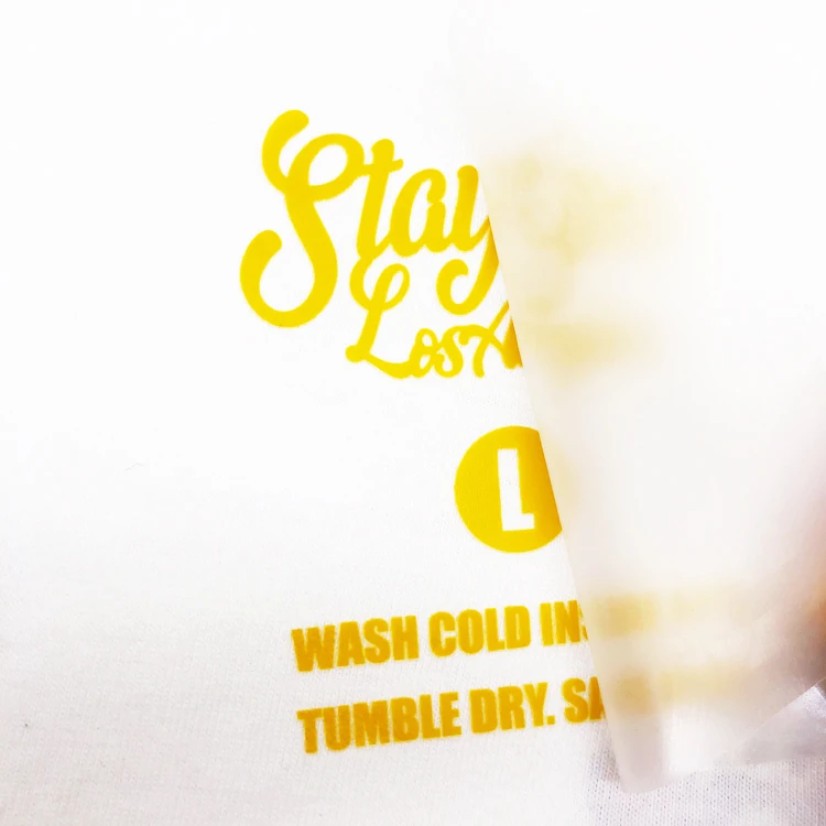 Custom Tagless Heat Transfer Neck Tags Brand Logo Name T-Shirts Heat Transfer Size Tags