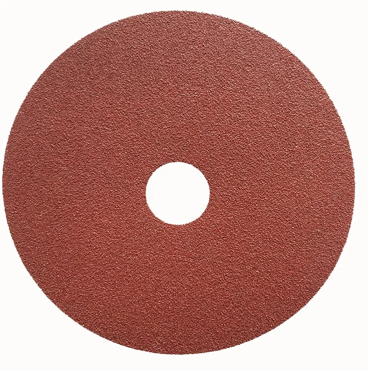 Red resin A/O  fiber disc brushed abrasive disc made in China