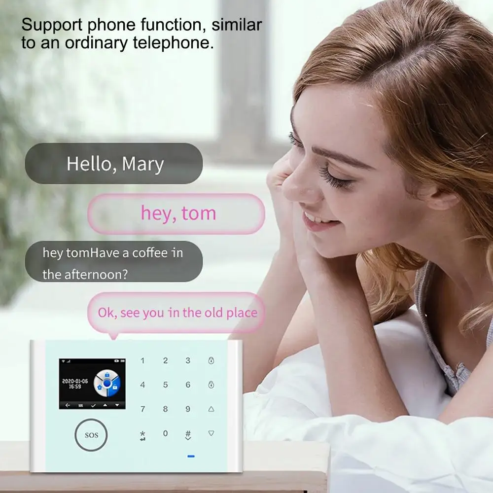 WiFi+GSM+GPRS 3 IN 1 Wireless Network 433MHz Smart Alarm System Home Security With Tuya APP Remote