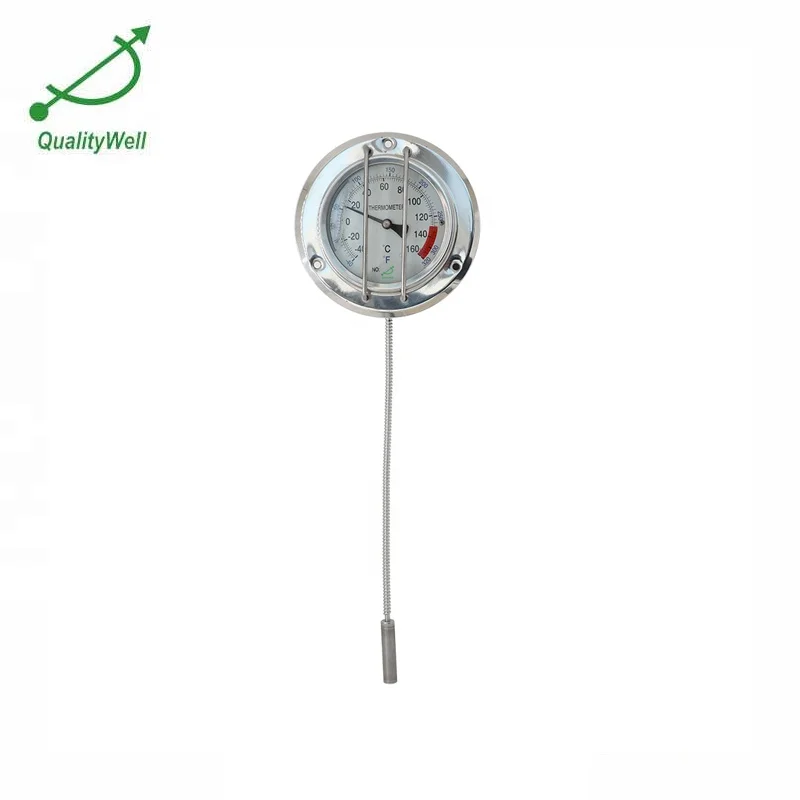 0-500C 10-150C Remote Reading Dial Thermometer With Protector And Front Flange