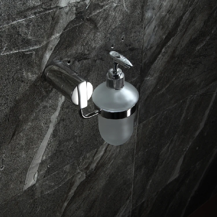 
Best selling bathroom wall mount metal liquid soap cup holder dispenser 