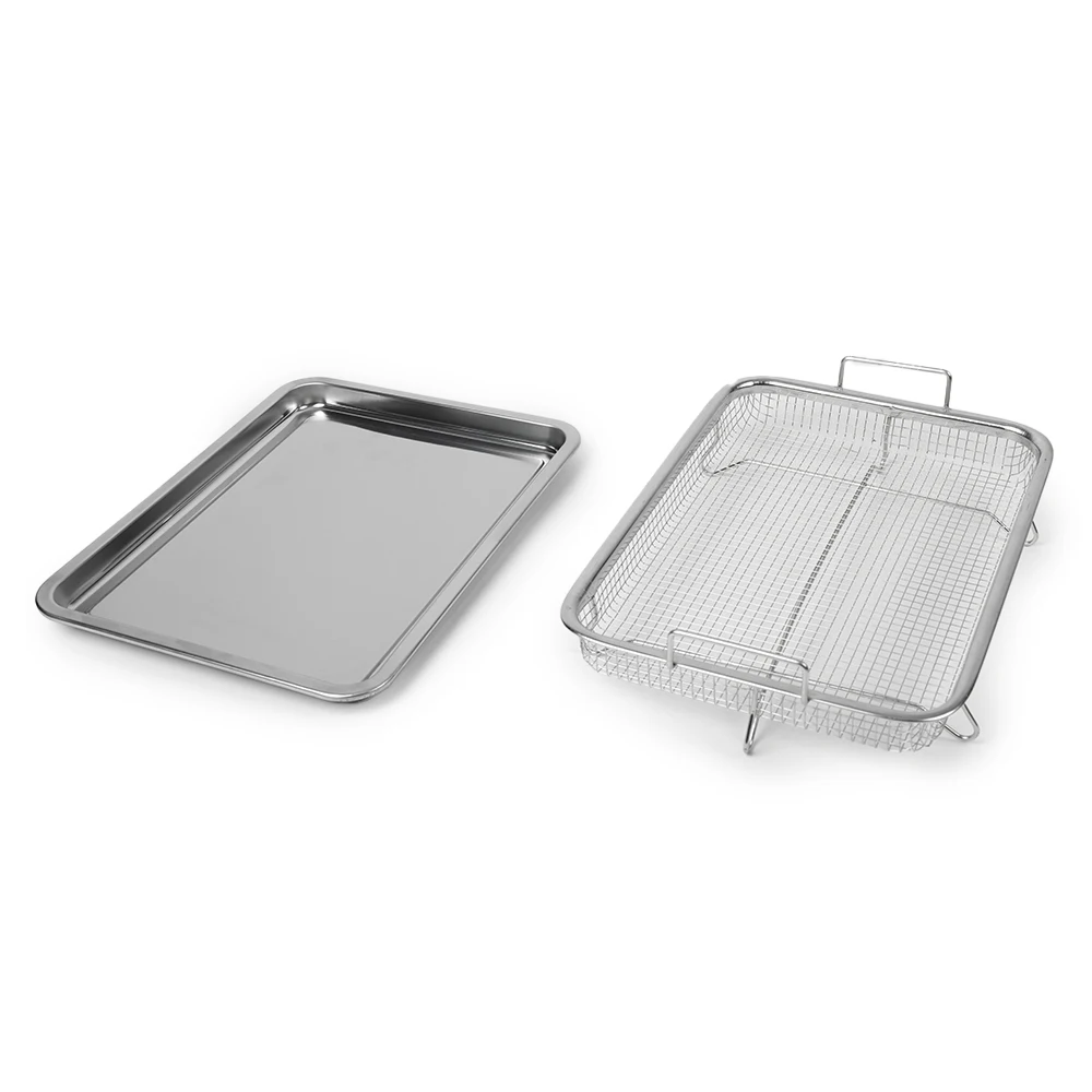 Smartpan Storage Wire Mesh Basket Set 2 PCs Stainless Steel Organization Fruit Vegetable Storage Pan