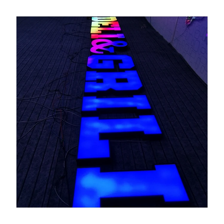 Внутренние и наружные Сменные буквы знак RGB алфавита