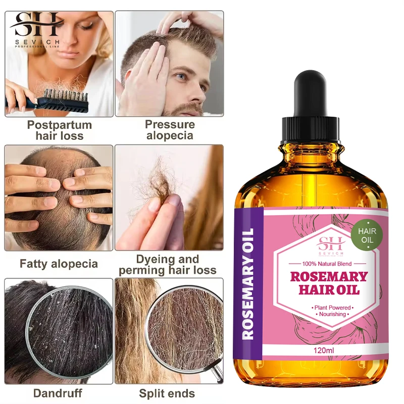 Private Label Organic Rose Rosemary Oil Intensely Nourishing Hair Oil Recovery Hair Damaged For Short Long Hair
