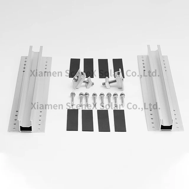 Hot Sale Aluminium Mini Rail 400mm Length Rail-less Mounting Bracket for Solar Panel Installation