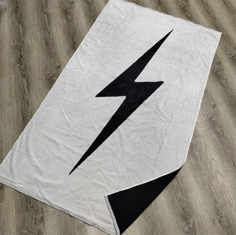 High Quality 100% cotton terry fabric pool beach towel custom design double side jacquard bath beach towel