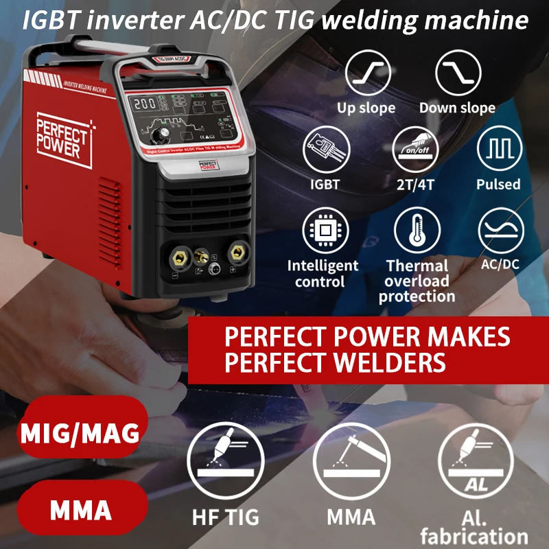 tig welder ac dc Tig-200PI 4 IN 1 AC DC HF TIG Pulse MMA Multifunctional Aluminium Welding Machine