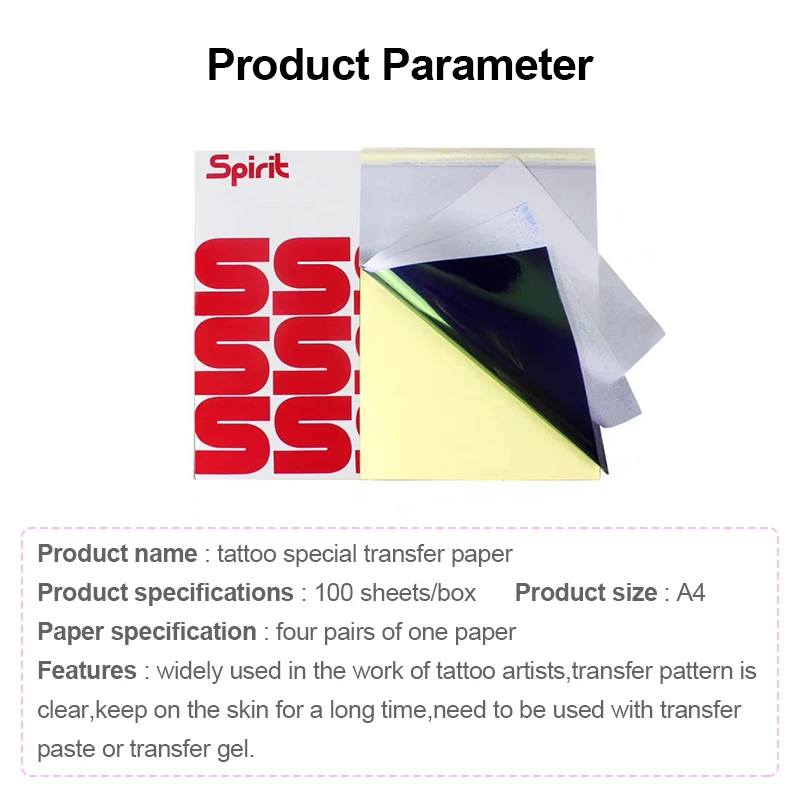 Factory DIY Tattoo transfer Paper A4 size 100pcs/ bag Tattoo thermal stencil paper Tattoo supplies