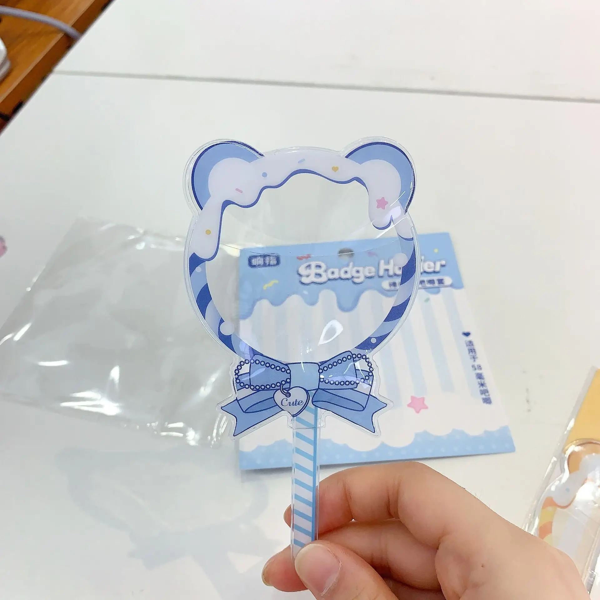 58mm Badge holder KPOP pvc badges goods holder