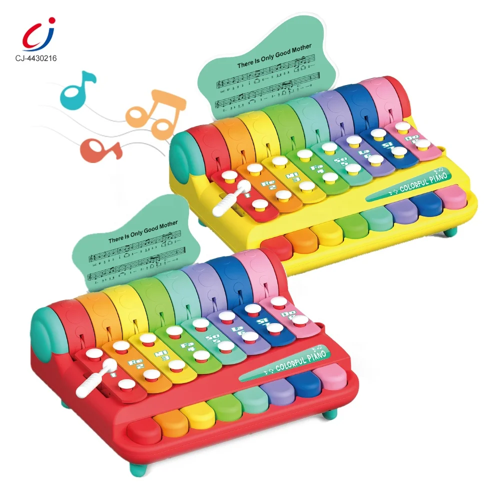 Chengji wholesale toy xylophone baby early educational musical instrument rainbow knock piano music toy with tapping stick