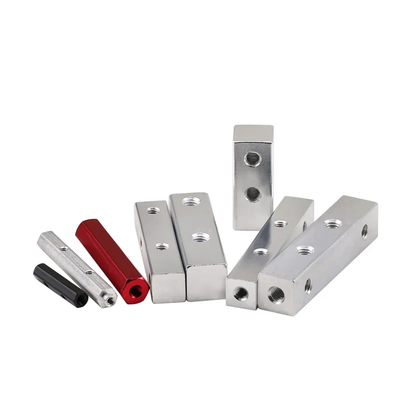 Customized Fixing Block Connection Nuts Acrylic Aluminum Alloy Connector Cube Hex Nut Six-Sided Square Cube Nut