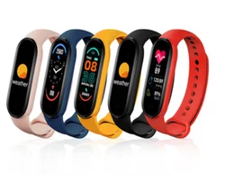 JCX/M6 Smart Bracelet 5 colors AMOLED Screen Smartband Heart Rate Fitness Tracker Sport IP67 Waterproof M6 Smart Watch