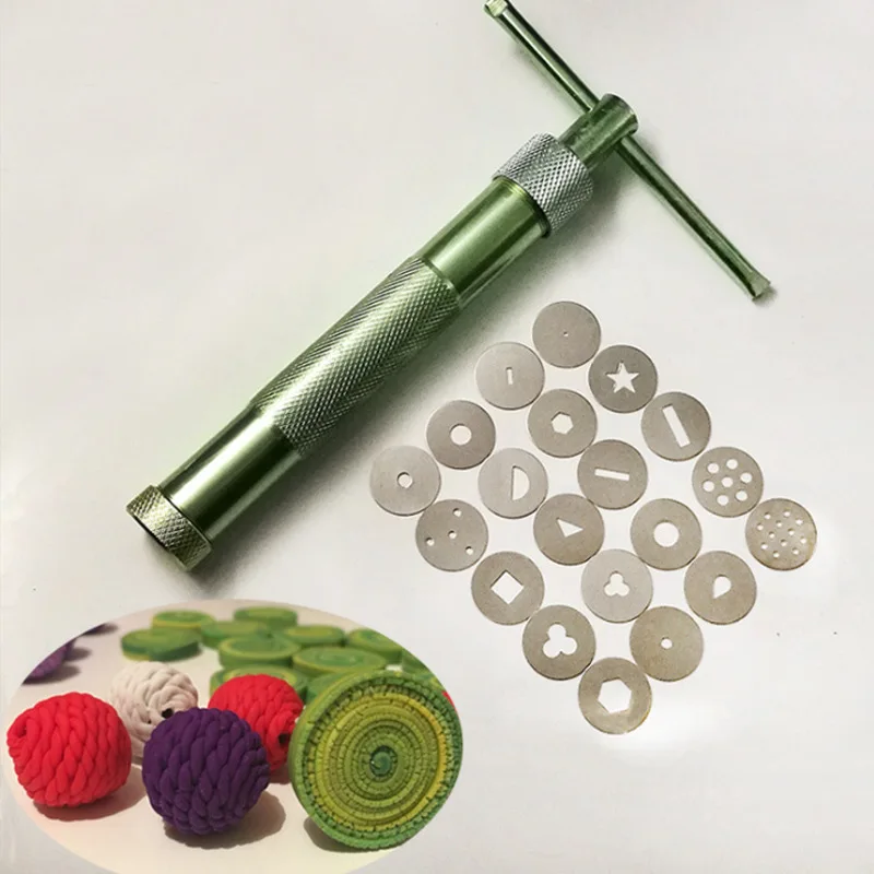 Metal Clay Extruders Rotating Crowded Mud Cake Fondant Decorating Tool Set